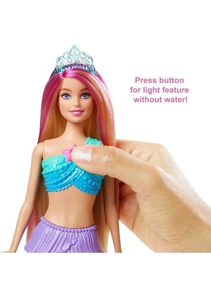 Dreamtopia Işıltılı Deniz Kızı Barbie™ Işıltılı Deniz Kızı Bebek, Işıklı, 3-7 Yaş HDJ36 modelleri