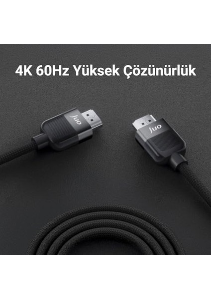 4K 60Hz 18GBPS Hdr Arc Hdcp Destekli HDMI 2.0 Örgülü Kablo 3 Metre fiyatları