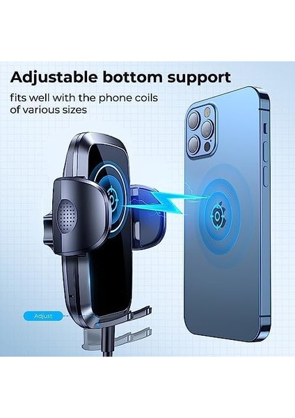 HP-A04 15W Kablosuz Şarj Araba Telefon Tutucu Ayarlanabilir Cam ve Torpido Için Yüksek Kalite Tutucu Premium modelleri
