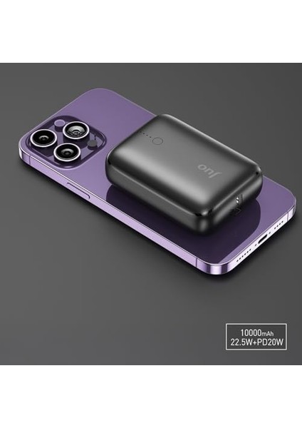 10000MAH 22.5W Usb-A + Usb-C Powerbank Taşınabilir Hızlı Şarj Cihazı Siyah modelleri