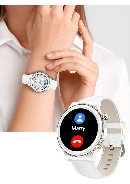 Hw3 Mini Akıllı Saat Yuvarlak Kasa Tüm Cihazlara Uyumlu Hediye Kordonlu Şık