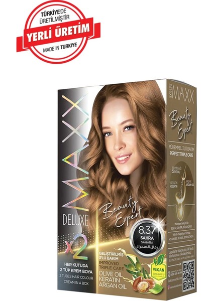 Maxx Deluxe Beauty Keratinli Saç Boya Seti 2 Tüp + 2 Oksidan 34 Harika Renk Seçeneği