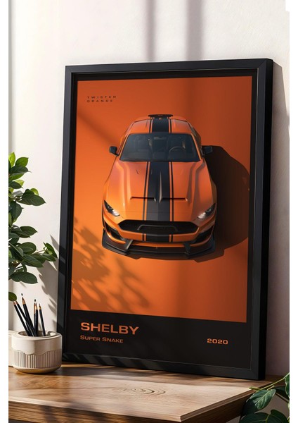 Mustang Shelby Super Snake Çerçeveli Tablo - Special Edition Car Poster