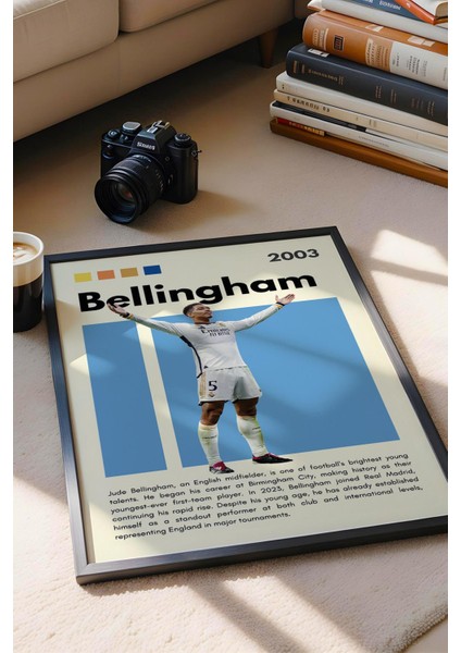 Jude Bellingham Çerçeveli Tablo - Dekoratif Çerçeveli Futbolcu Poster Tablo fiyatları