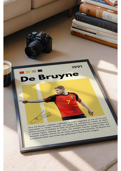 Kevin De Bruyne Çerçeveli Tablo - Dekoratif Çerçeveli Futbolcu Poster Tablo fiyatları