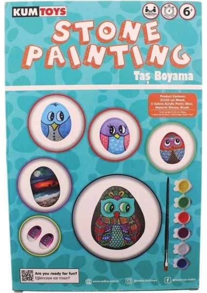 Renkli Taş Boyama Seti, El Yapımı Dekoratif Taşlar, Yaratıcı Hobi Için Mükemmel Seçim fiyatları