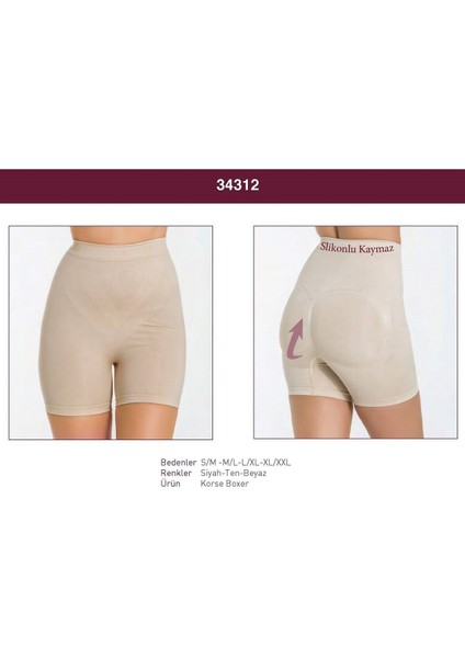 Iç Giyim Miss Fit Silikonlu Kaymaz Korse Boxer