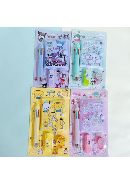 Sevimli 4'lü Kırtasiye Seti, Renkli ve Eğlenceli Tasarım fiyatları