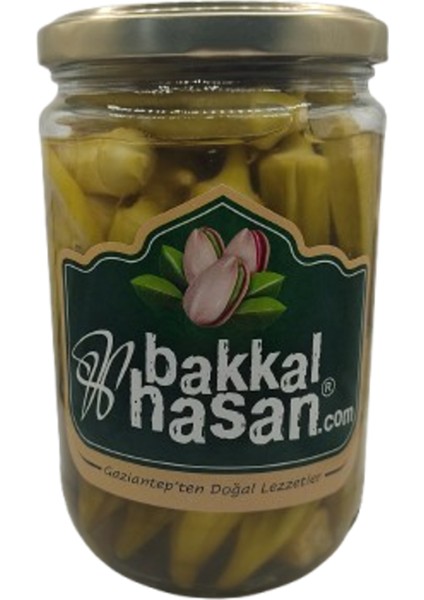 Ev Yapımı Antep Bamya Turşusu 660 cc Vakumlu Cam Kavanoz