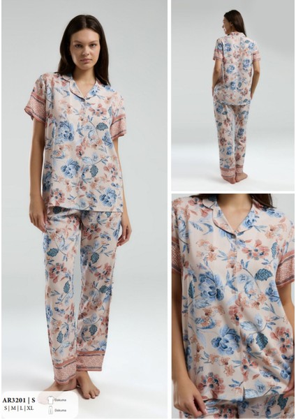 Iç Giyim Arnetta Kısa Kol Ikili Pijama Takımı