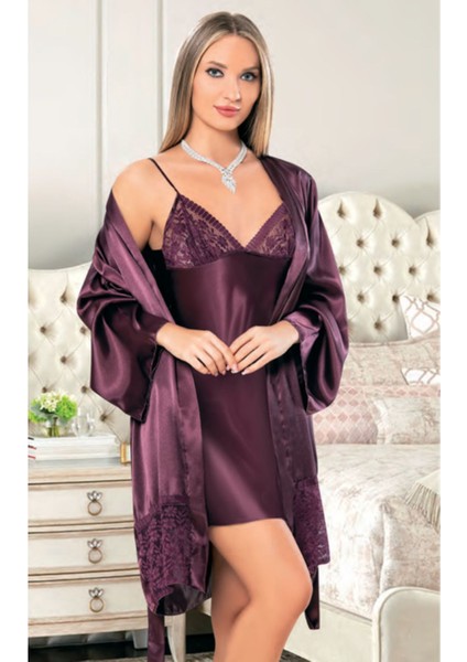 Iç Giyim Miss Laris Ikili Saten Gecelik Sabahlık Takımı Çeyizlik fiyatları