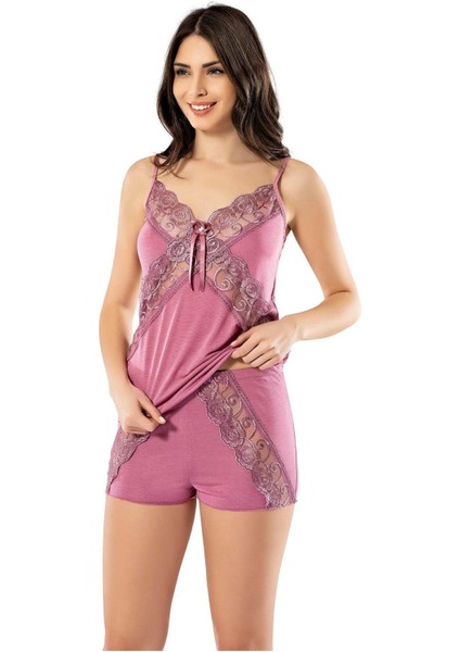 Giyim Kota Dantelli Şortlu Pijama Takım