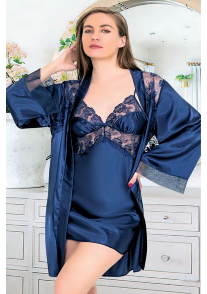 Iç Giyim Miss Laris Ikili Saten Gecelik Sabahlık Takımı Çeyizlik fiyatları