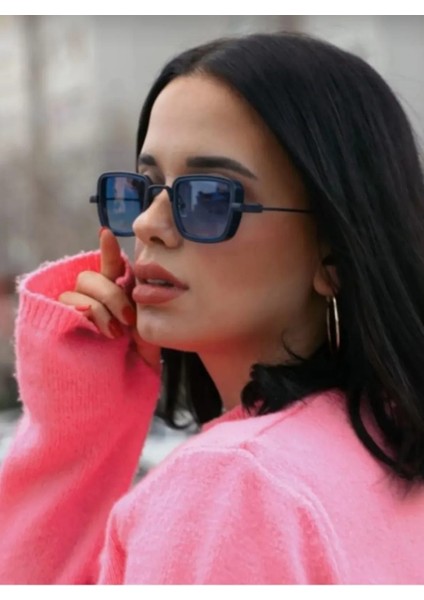 Steampunk Mavi Cam Mavi Çerçeve Ünisex Güneş Gözlüğü fiyatları