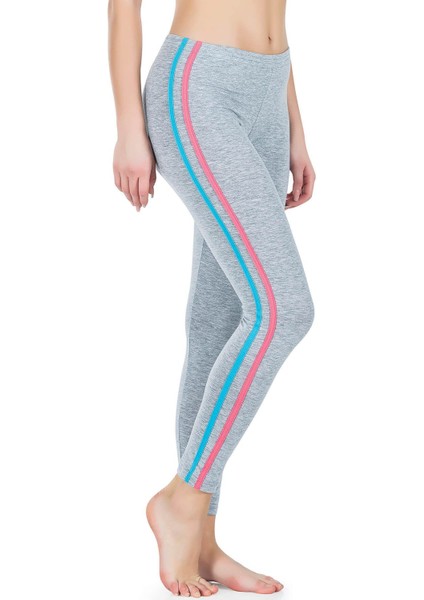 Iç Giyim Derya Kurşun Yüksek Bel Pamuk Kumaş Yandan Çift Şeritli Uzun Tayt modelleri