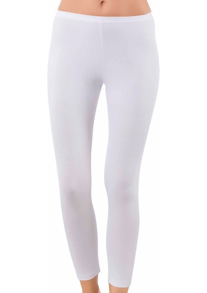 Kadın Pamuklu Likralı Süprem Düz Uzun Tayt