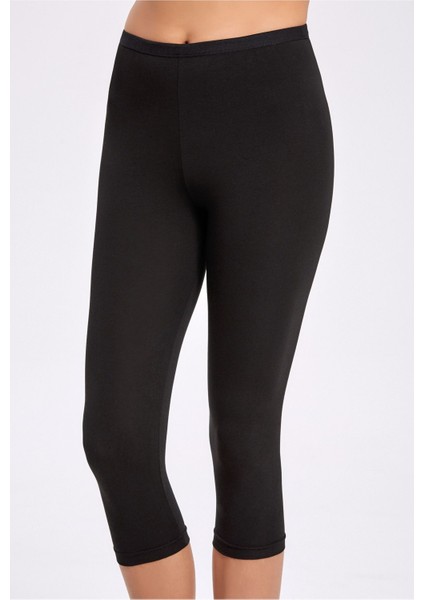 Likra Düz Paça Diz Altı Tayt 2257 Büyük Bedenli