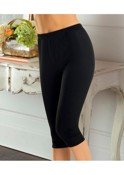 Iç Giyim Derya Kurşun Yüksek Bel Pamuk Diz Altı Tayt