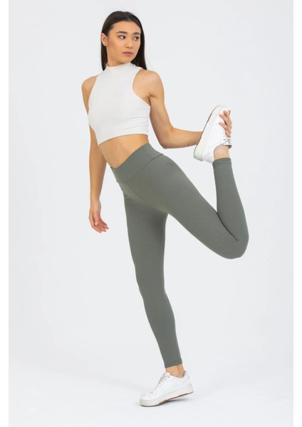 Iç Giyim Derya Kurşun Yüksek Bel Fitilli Tayt