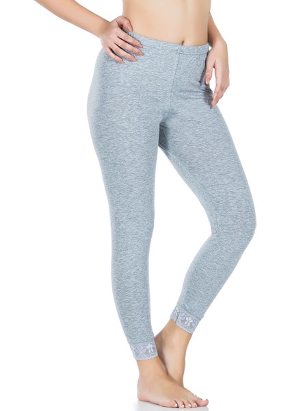 Iç Giyim Derya Kurşun Dantel Paça Pamuk Kumaş Yüksek Bel Tayt