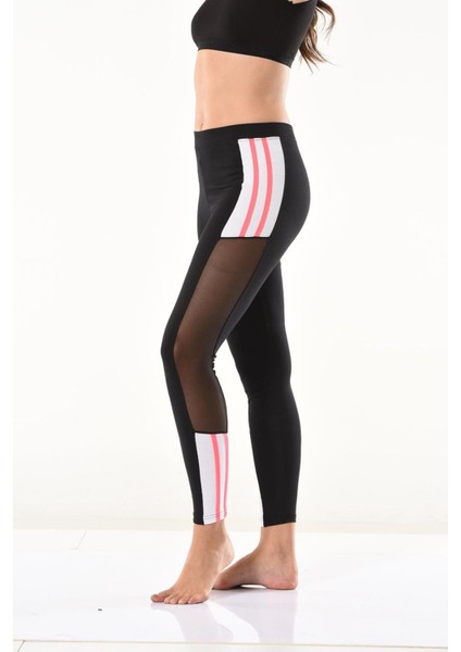 Iç Giyim Derya Kurşun Yüksek Bel Transparan Detaylı Sporcu Şık Tayt modelleri