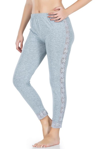 Iç Giyim Derya Kurşun Yan Kısımları Dantelli Pamuk Kumaş Yüksek Bel Tayt