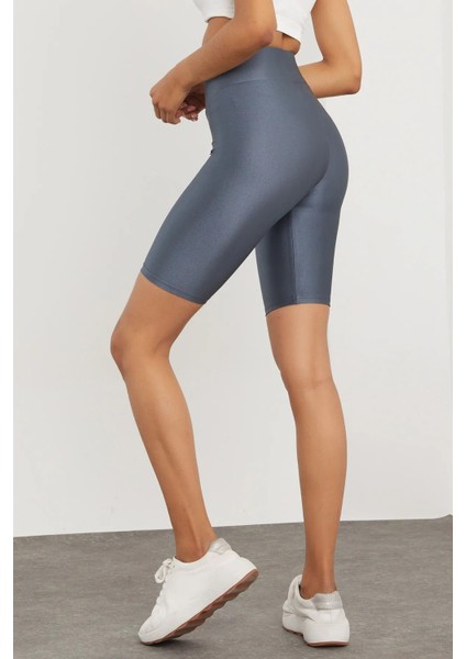 Iç Giyim Derya Kurşun Esnek Kumaş Rahat Kesim Yüksek Bel Parlak Diz Üsttü Bisikletçi Tayt modelleri