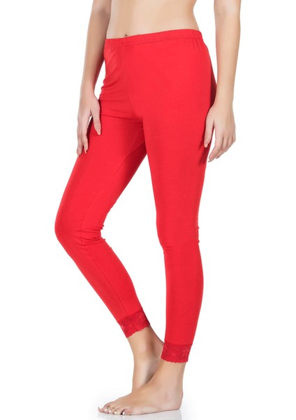 Iç Giyim Derya Kurşun Dantel Paça Pamuk Kumaş Yüksek Bel Tayt