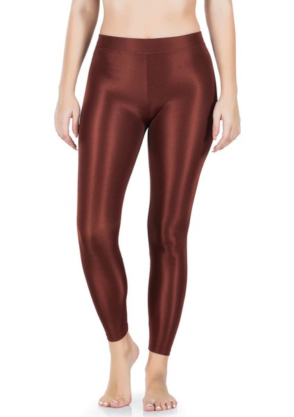 Iç Giyim Derya Kurşun Esnek Kumaş Rahat Kesim Yüksek Bel Parlak Disco Tayt