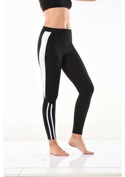 Iç Giyim Derya Kurşun Yüksek Bel Yandan Şeritli Sporcu Tayt