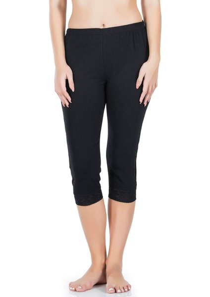 Iç Giyim Derya Kurşun Yan Kısımları Dantelli Pamuk Kumaş Yüksek Bel Kapri Tayt modelleri