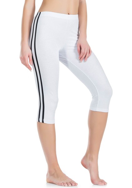 Iç Giyim Derya Kurşun Yüksek Bel Pamuk Kumaş Yandan Çift Şeritli Kapri Tayt fiyatları