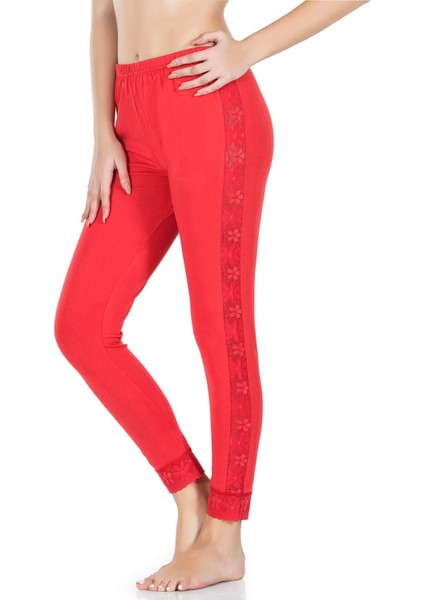 Iç Giyim Derya Kurşun Yan Kısımları Dantelli Pamuk Kumaş Yüksek Bel Tayt