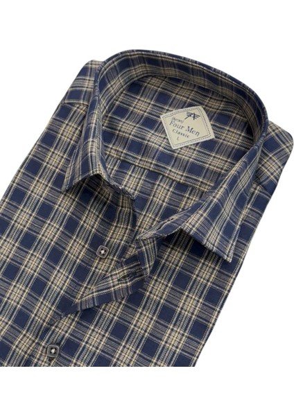 Linen Keten Klasik %100 Cotton Uzun Kollu Terletmeyen Iki Cepli Kapaklı Mavi Gömlek (Regular Kalıp) fiyatları