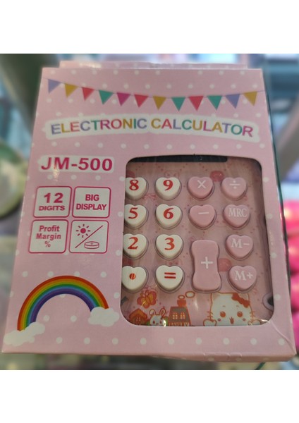 Hello Kitty Figürlü Orta Boy Hesap Makinesi Pembe 12 Haneli AD68289