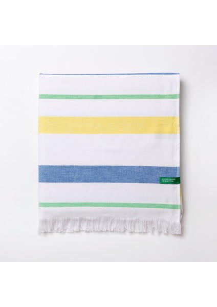 Home Banyo Peştemal Havlu Çizgili Yeşil Sarı Mavi %100 Pamuk 80x165 cm indirimleri