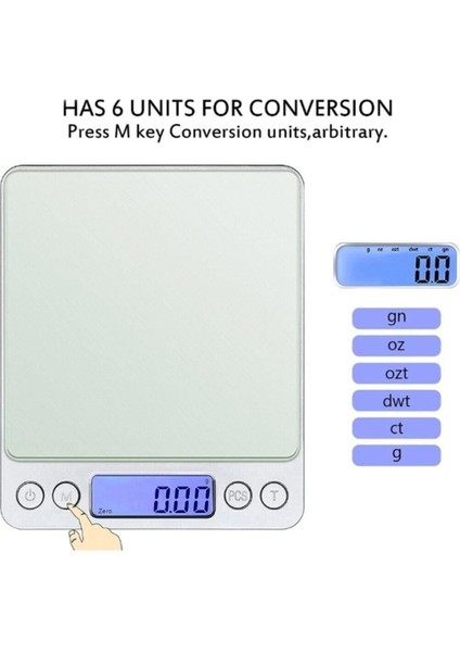 Dijital Hassas Terazi, 500G/0.01G, Yüksek Hassasiyetli Tartım Cihazı fiyatları