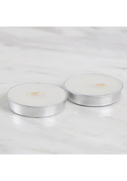 Loren 2'li Tealight Mum Beyaz