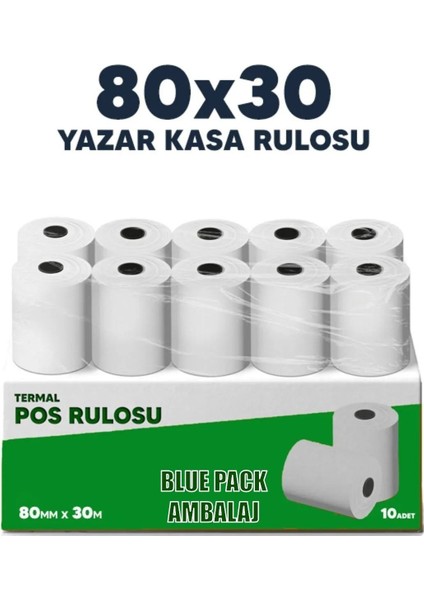 80X30 Termal Rulo, 40 Adet, Paket Içinde, Yüksek Kalite ve Uygun Fiyatlı Ürün