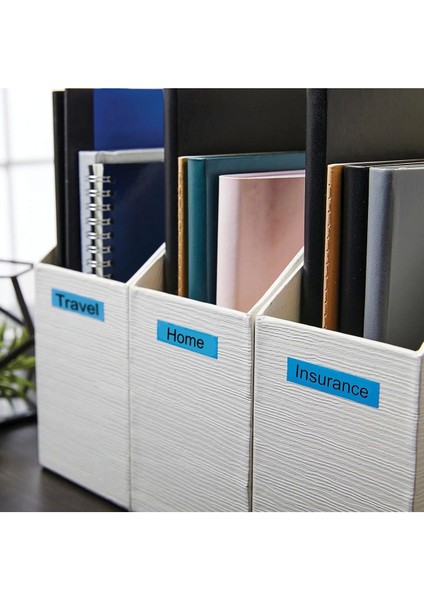 12 mm x 7 M Yedek Şerit, Mavi/siyah Renk, Dayanıklı ve Kullanışlı Ürün