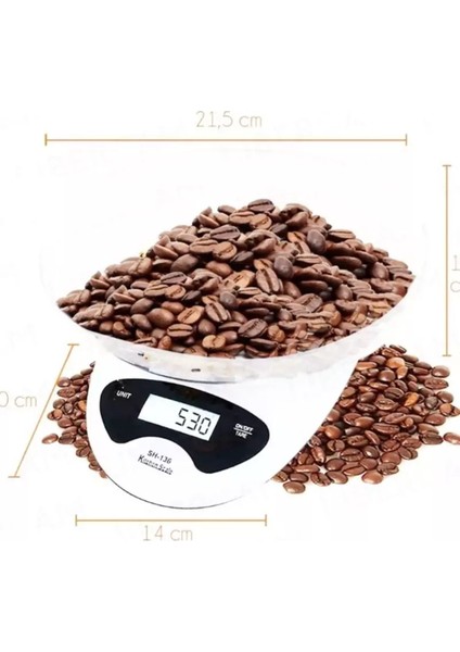 Hassas Çok Amaçlı Elektronik Terazi 5kg/1gr, Güvenilir Tartım Desteği