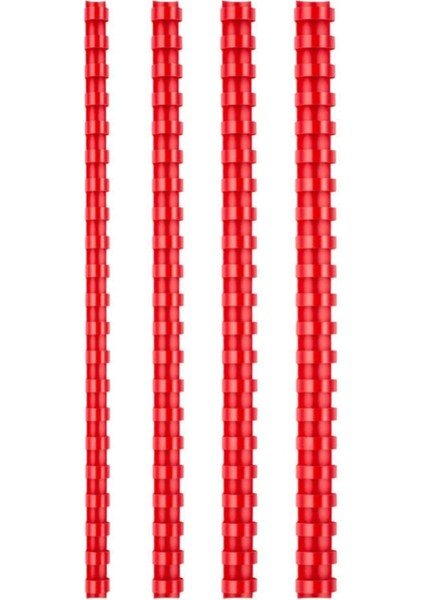 Kırmızı 16 mm Plastik Spiral, 100'LÜ Paket, Dayanıklı ve Çok Amaçlı Kullanım