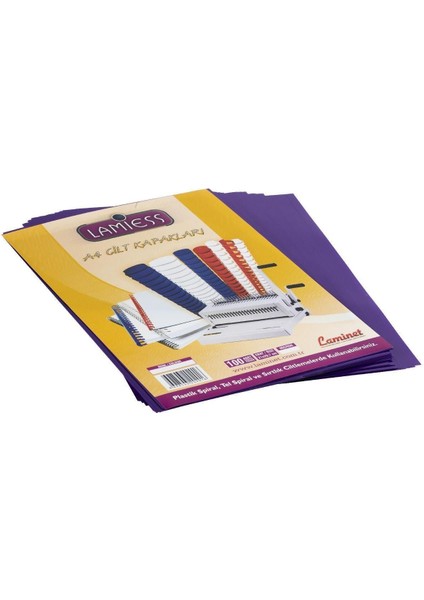 Mor A-4 500 Mıc.pp Cilt Kapağı, 50'li Paket, Kaliteli ve Dayanıklı Ürün.