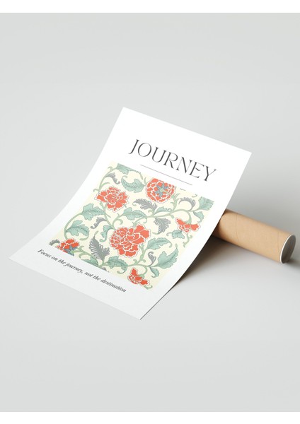 Çerçevesiz Poster, Journey Çiçekli Yazı, Çalışma Odası Dekoru Poster No: 112092 modelleri