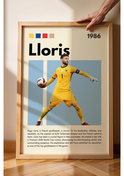 Hugo Lloris Çerçeveli Tablo - Dekoratif Çerçeveli Futbolcu Poster Tablo fiyatları