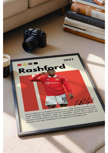 Marcus Rashford Çerçeveli Tablo - Dekoratif Çerçeveli Futbolcu Poster Tablo fiyatları