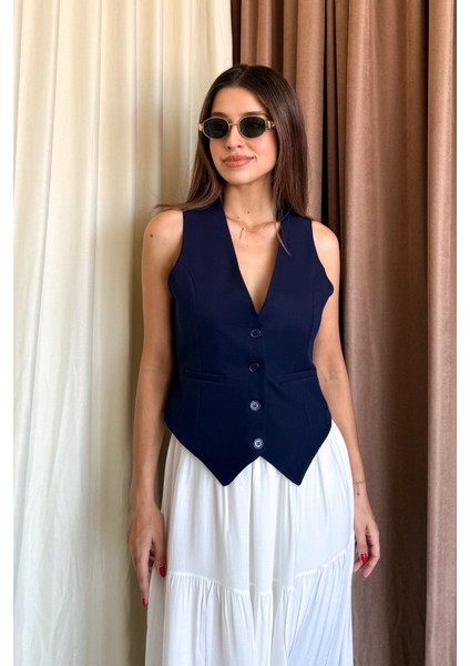 Kadın Arkası Kemerli Yelek 6796