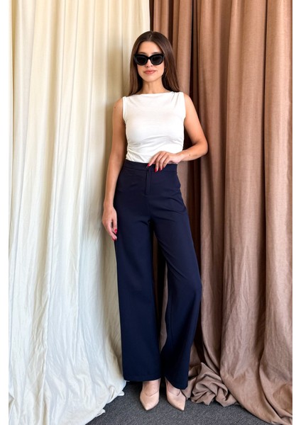 Kadın Yüksel Bel Ispanyol Paça Kumaş Pantolon 2225 fiyatları