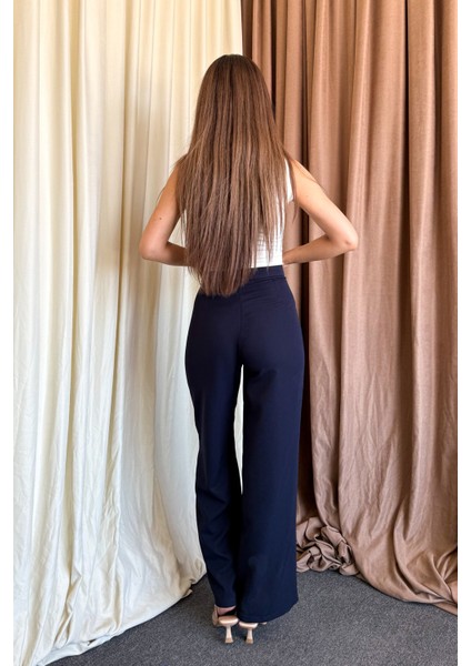 Kadın Yüksel Bel Ispanyol Paça Kumaş Pantolon 2225 fırsatları