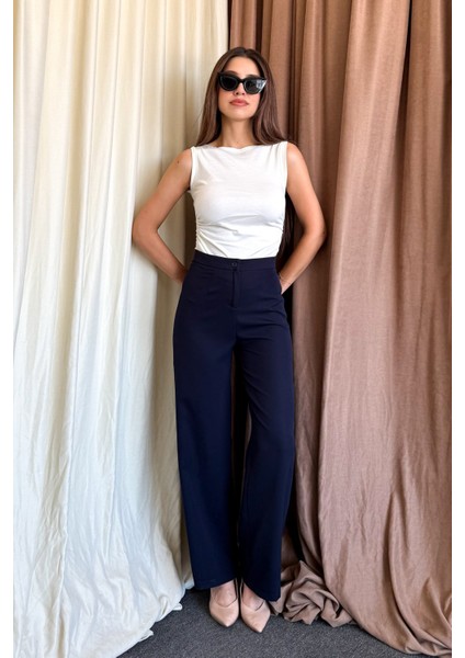 Kadın Yüksel Bel Ispanyol Paça Kumaş Pantolon 2225 indirimleri